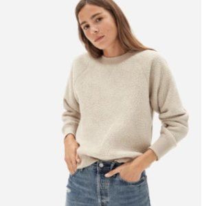 Women's Everlane The ReNew Fleece Raglan Sweatshirt- Oatmeal Sm